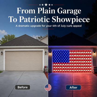 American Flag Lights with 420 Super Bright LEDs📏16.1 ft × 6.9 ft