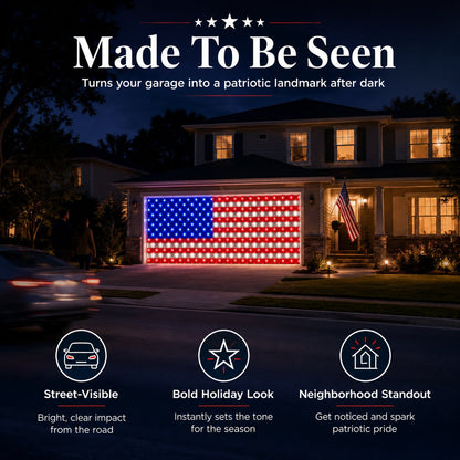 American Flag Lights with 420 Super Bright LEDs📏16.1 ft × 6.9 ft